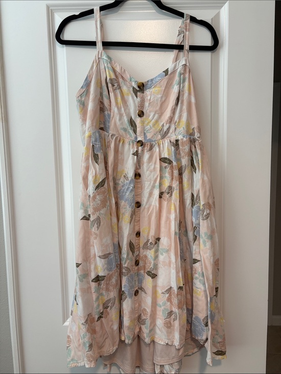 torrid Dresses & Skirts - TORRID Floral Button-Front Pink Sundress *has pockets*